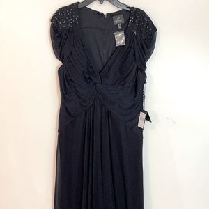 Adrianna Papell Navy Blue Gown - Excellent Condition